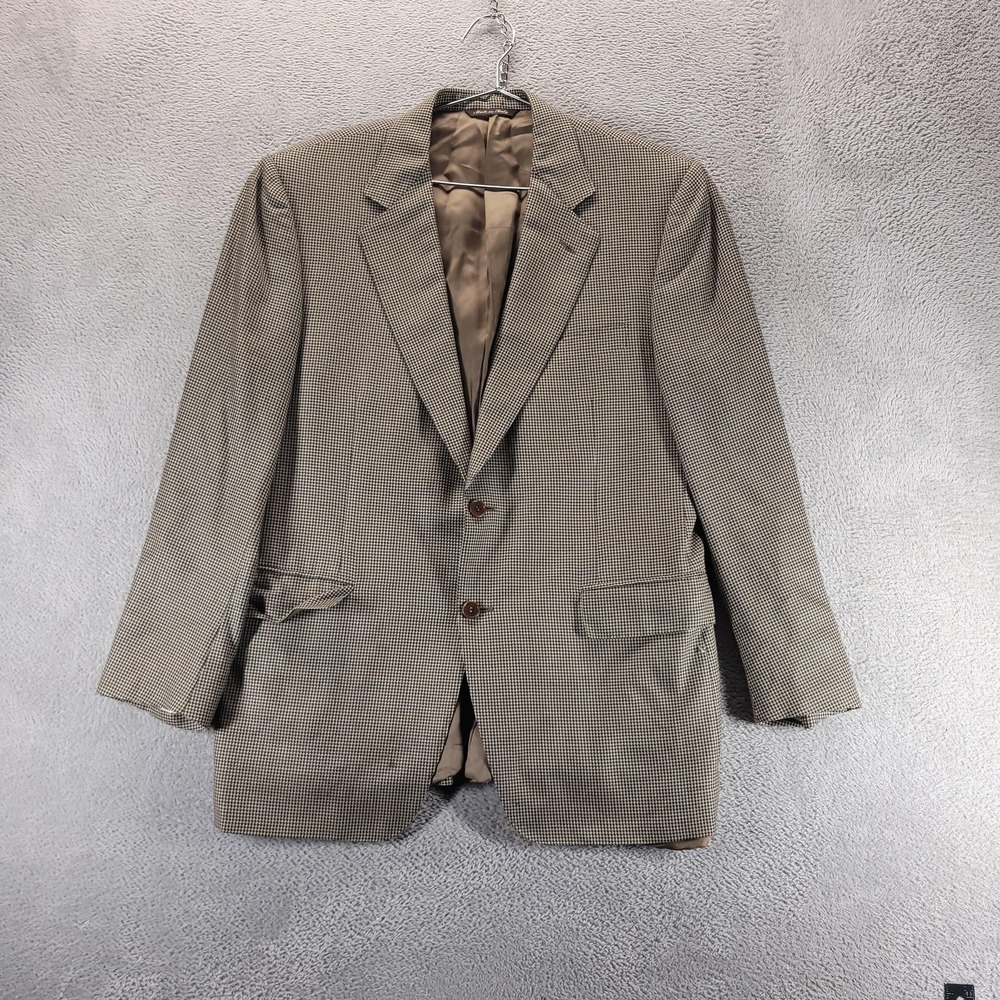 Canali Blazer Mens 50 Brown Silk Wool Tweed Classic Fit Sport Coat Made In Italy